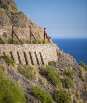 Stone Wall on Cliff