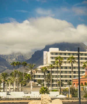 Building With Mountain in the Background
