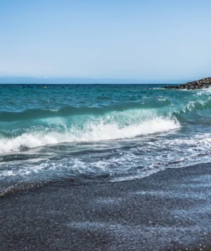 Waves Crashing on Beach