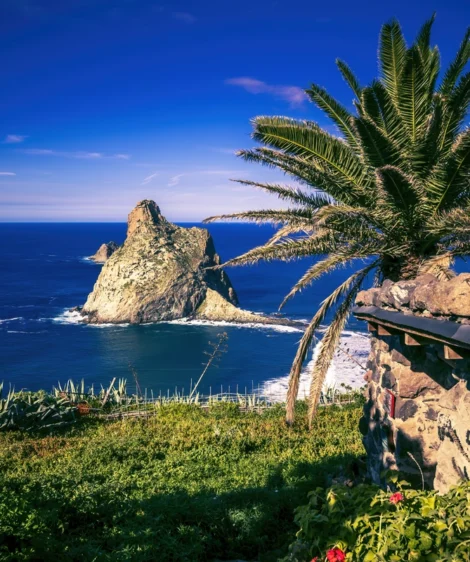 Tropical Beach With Rock Formation