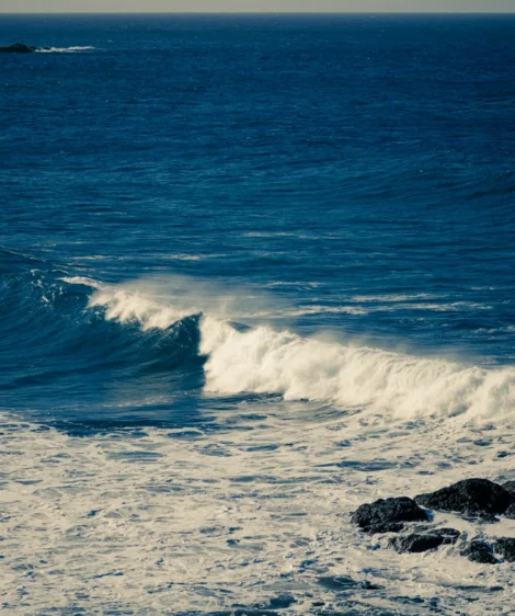 Waves Crashing on Beach