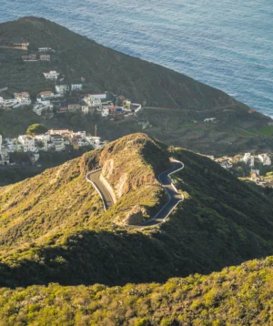 Town on Hill by the Sea