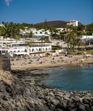 Crowded Beach With People