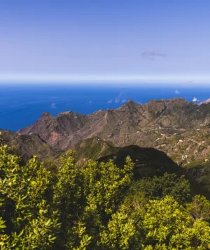 View of Mountain Range and the Ocean