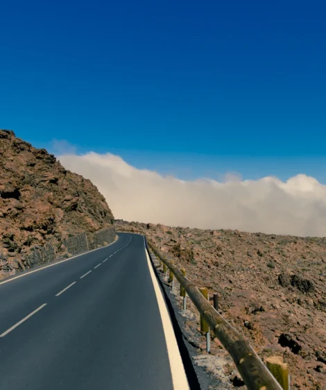 Road Going Through Desert