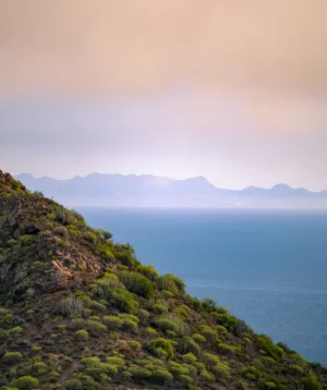 Landscape With Body of Water and Hills With Hills in the Back