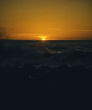 Sunset Over Body of Water