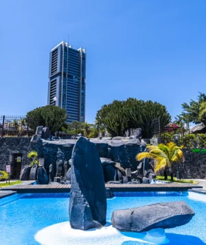 Large Water Fountain in Pool