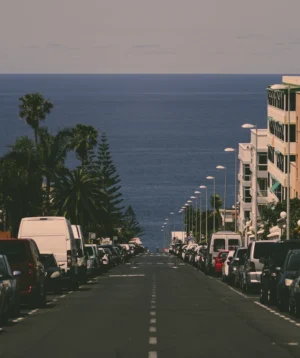 Street With Cars Parked Along It