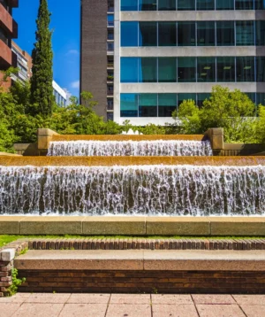 Fountain in Front of Building