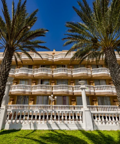 Building With Palm Trees