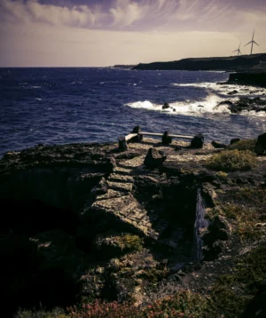 Rocky Beach With Bench